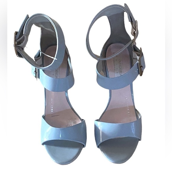 ANDREA Baby Blue Stiletto’s 4 1/2” Heel Double Ankle Strap Women’s Size 7 ECU - Picture 10 of 16